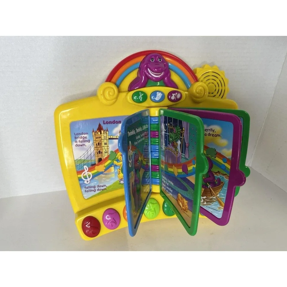 Vintage Barney Musical Nursery Rhymes Piano Book Electronic Interactive Toy